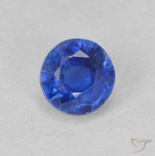 0.51ct طبيعي ازرق غامق الكيانيت, دائري, SI
