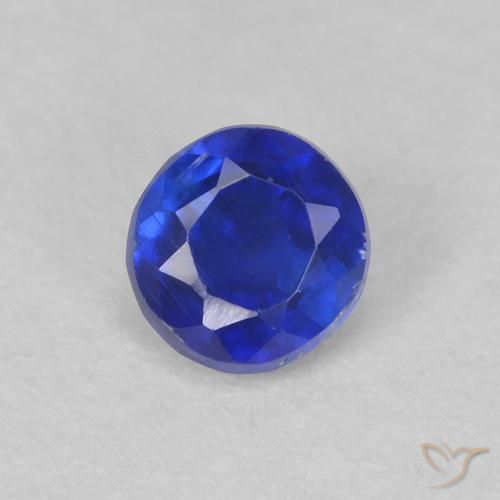 0.40ct طبيعي أزرق بحرى كثيف الكيانيت, دائري, VS-SI