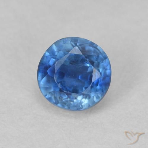 0.46ct طبيعي أزرق بحرى فاتح الكيانيت, دائري, VS-SI