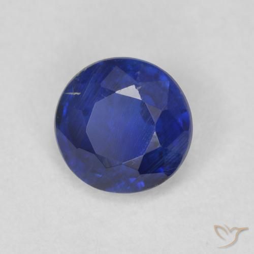 0.64ct طبيعي ازرق غامق الكيانيت, دائري, SI