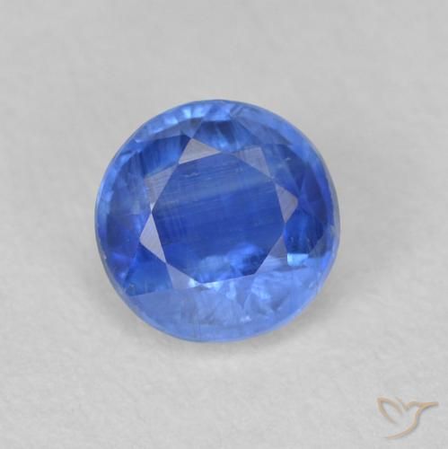 0.67ct طبيعي أزرق بحرى فاتح الكيانيت, دائري, SI