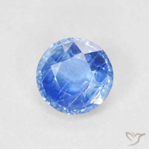 0.68ct طبيعي أزرق متوسط الكيانيت, دائري, SI