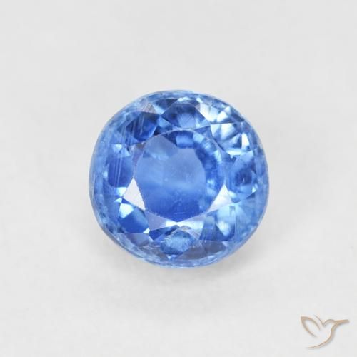 0.72ct طبيعي أزرق متوسط الكيانيت, دائري, SI
