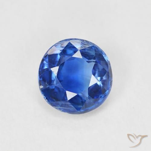 0.64ct طبيعي أزرق متوسط الكيانيت, دائري, SI