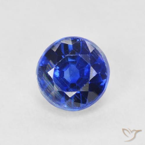 0.82ct طبيعي ازرق غامق الكيانيت, دائري, SI