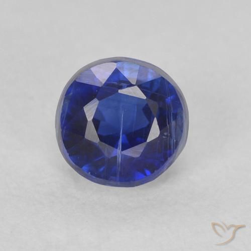 0.51ct طبيعي الأزرق الملكي الكيانيت, دائري, SI