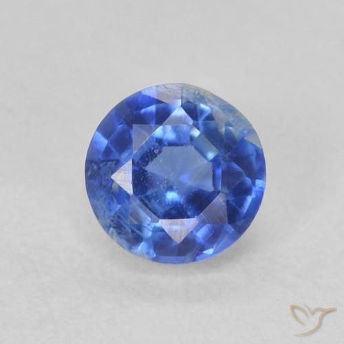0.42ct طبيعي أزرق متوسط الكيانيت, دائري, SI