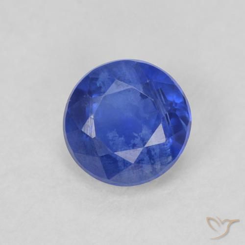 0.39ct طبيعي أزرق غامق الكيانيت, دائري, SI