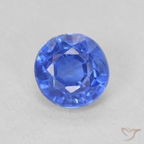 0.44ct طبيعي أزرق سماوى غامق الكيانيت, دائري, SI