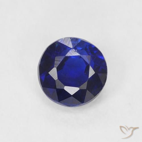 0.47ct طبيعي أزرق بحرى الكيانيت, دائري, VS-SI