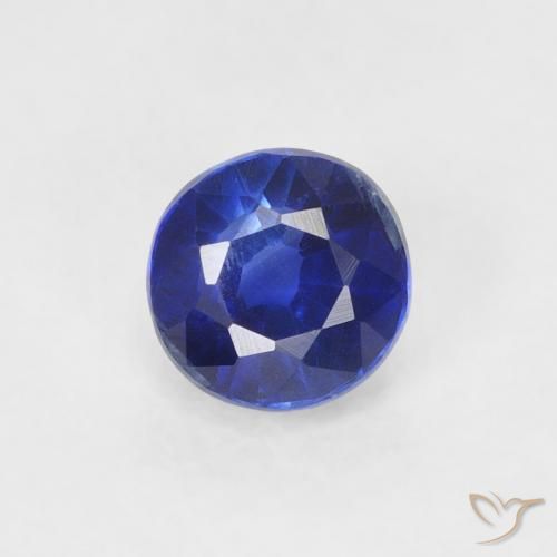 0.45ct طبيعي أزرق بحرى كثيف الكيانيت, دائري, VS-SI