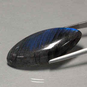 لابرادوريت متعدد الألوان طبيعي، شفاف، 49.68 قيراط، شفاف / نصف شفاف