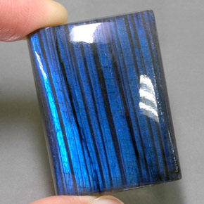 لابرادوريت متعدد الألوان طبيعي، باجيت، 111.35 قيراط، نصف شفاف