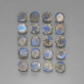 أحجار لابرادوريت متعدد الألوان طبيعية، شفاف، شفاف / نصف شفاف، وزنها  قيراط