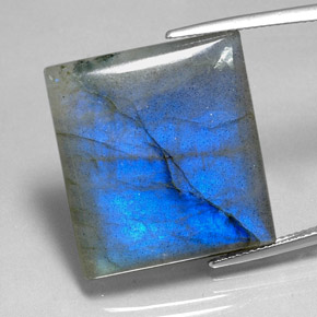 لابرادوريت متعدد الألوان طبيعي، باجيت، 36.48 قيراط، نصف شفاف