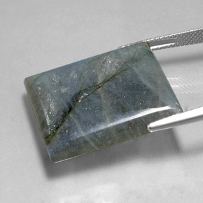 لابرادوريت متعدد الألوان طبيعي، باجيت، 36.48 قيراط، نصف شفاف