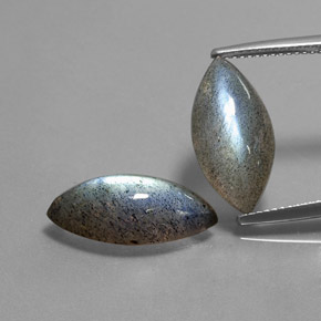 أحجار لابرادوريت متعدد الألوان طبيعية، شفاف، شفاف / نصف شفاف، وزنها  قيراط