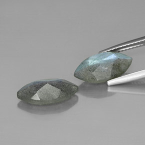 أحجار لابرادوريت متعدد الألوان طبيعية، شفاف، شفاف / نصف شفاف، وزنها  قيراط