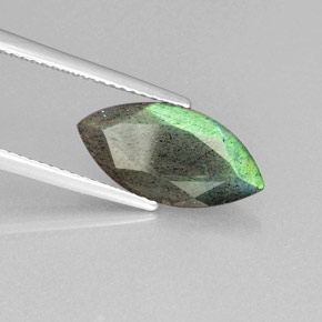 لابرادوريت شين أزرق رمادى طبيعي، شفاف، 2.95 قيراط، شفاف / نصف شفاف