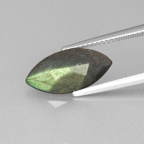 لابرادوريت شين أزرق رمادى طبيعي، شفاف، 2.95 قيراط، شفاف / نصف شفاف