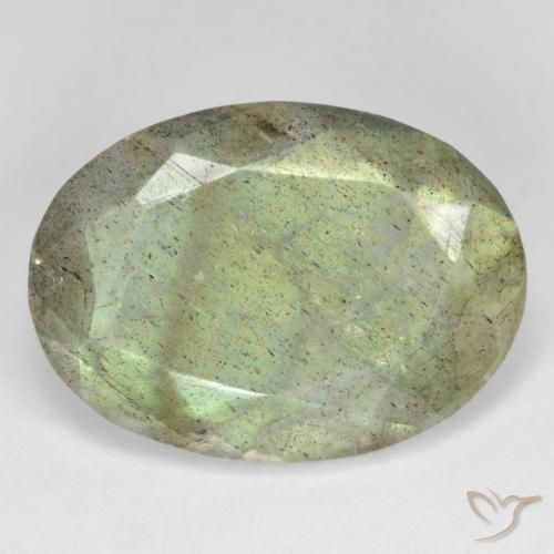 10.67ct طبيعي متعدد الألوان لابرادوريت, بيضوي, نصف شفاف