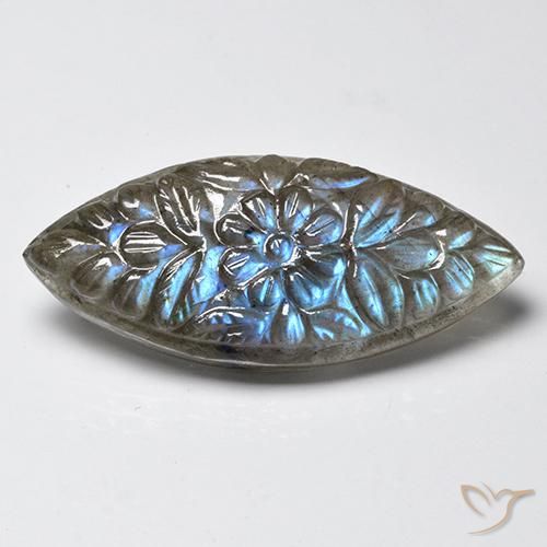 لابرادوريت متعدد الألوان طبيعي، ماركيز، 23.59 قيراط، نصف شفاف