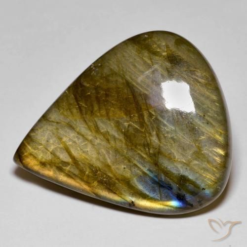 50.39ct طبيعي متعدد الألوان لابرادوريت, شكل الكمثرى, غير شفاف