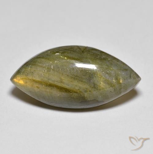 10.67ct طبيعي متعدد الألوان لابرادوريت, ماركيز, نصف شفاف