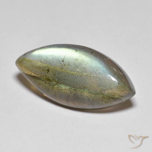 9.96ct طبيعي متعدد الألوان لابرادوريت, ماركيز, نصف شفاف