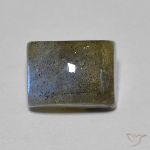 3.18ct طبيعي متعدد الألوان لابرادوريت, باجيت, نصف شفاف