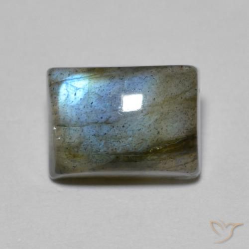 2.20ct طبيعي متعدد الألوان لابرادوريت, باجيت, نصف شفاف