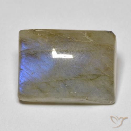 10.60ct طبيعي متعدد الألوان لابرادوريت, باجيت, نصف شفاف