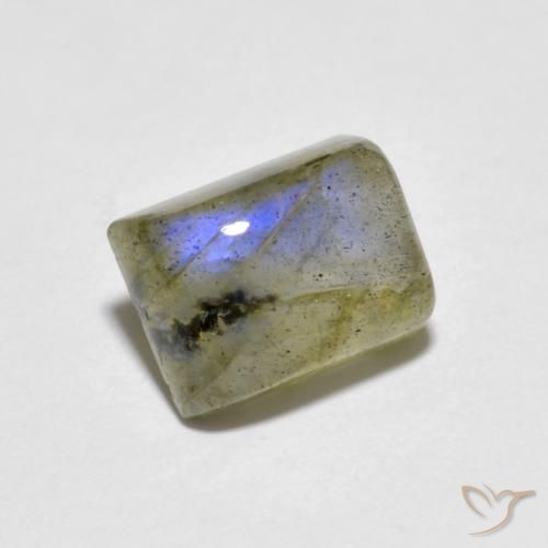 1.93ct طبيعي متعدد الألوان لابرادوريت, باجيت, شفاف