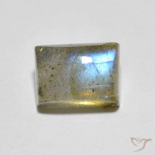 2.21ct طبيعي متعدد الألوان لابرادوريت, باجيت, شفاف