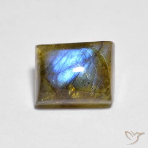 1.96ct طبيعي متعدد الألوان لابرادوريت, باجيت, نصف شفاف