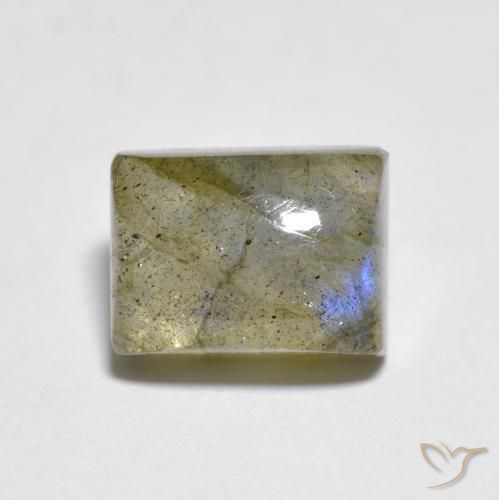 2.43ct طبيعي متعدد الألوان لابرادوريت, باجيت, شفاف