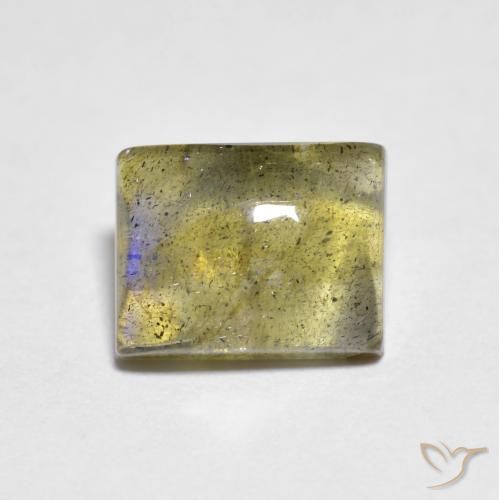 2.18ct طبيعي متعدد الألوان لابرادوريت, باجيت, شفاف