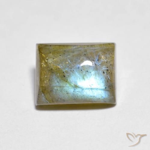 2.12ct طبيعي متعدد الألوان لابرادوريت, باجيت, شفاف