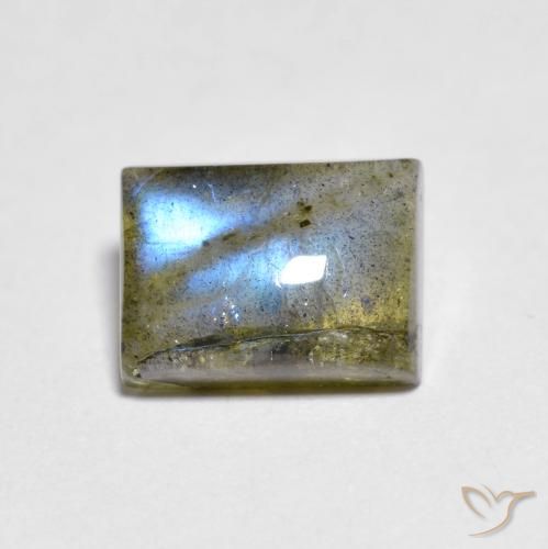1.79ct طبيعي متعدد الألوان لابرادوريت, باجيت, شفاف