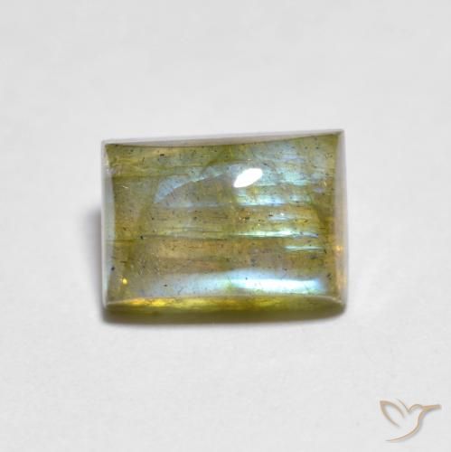 2.18ct طبيعي متعدد الألوان لابرادوريت, باجيت, شفاف