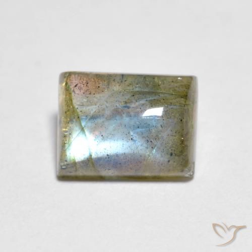 1.95ct طبيعي متعدد الألوان لابرادوريت, باجيت, شفاف