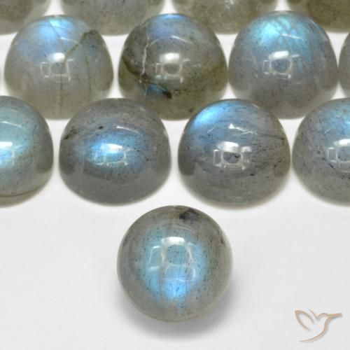2.47ct طبيعي متعدد الألوان لابرادوريت, دائري, نصف شفاف