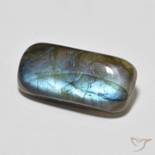 7.16ct طبيعي متعدد الألوان لابرادوريت, وسادة, نصف شفاف