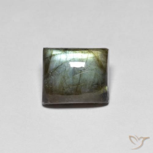 7.41ct طبيعي متعدد الألوان لابرادوريت, باجيت, نصف شفاف