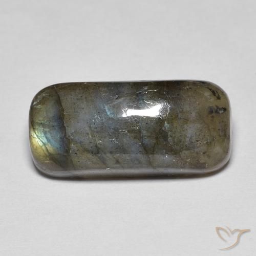 8.10ct طبيعي متعدد الألوان لابرادوريت, وسادة, نصف شفاف
