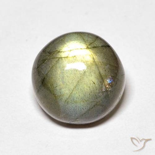 7.55ct طبيعي متعدد الألوان لابرادوريت, دائري, نصف شفاف