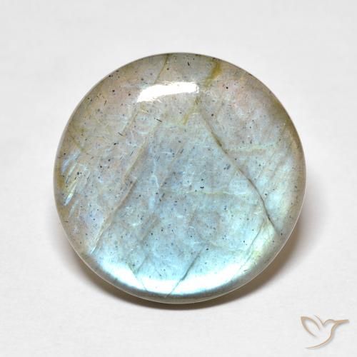 14.65ct طبيعي متعدد الألوان لابرادوريت, دائري, نصف شفاف