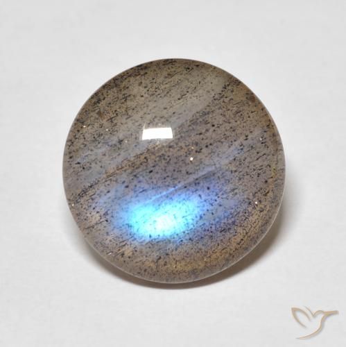 7.25ct طبيعي متعدد الألوان لابرادوريت, دائري, نصف شفاف