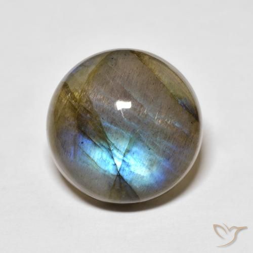 14.37ct طبيعي متعدد الألوان لابرادوريت, دائري, نصف شفاف