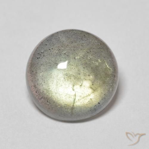 3.26ct طبيعي متعدد الألوان لابرادوريت, دائري, نصف شفاف